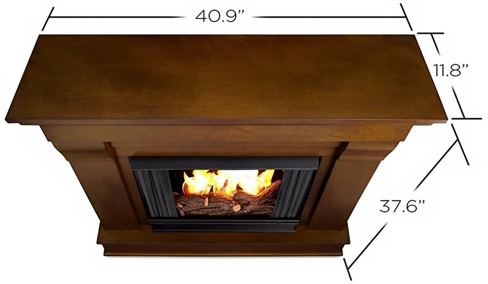 Real Flame Chateau Ventless Gel Fireplace - Espresso N3