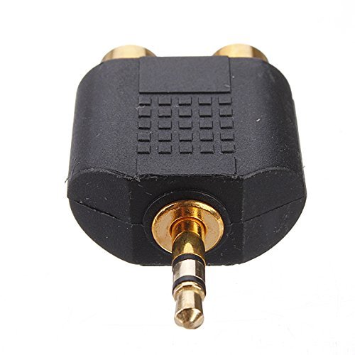 BephaMart Gold Plated 3.5mm Stereo Audio Male Plug To 2 RCA Female Y Splitter Adapter Shipped and Sold by BephaMart N2