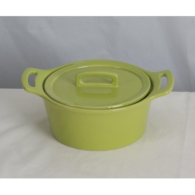 Round Casserole Color: Red, Size: Large