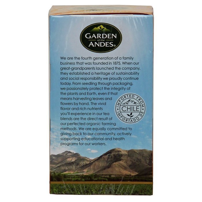 Garden of the Andes 100% Organic Herbal Tea, Rosehip and Hibiscus, 20-Count N52