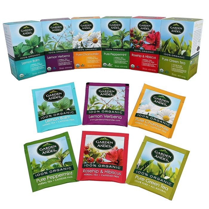 Garden of the Andes 100% Organic Herbal Tea, Rosehip and Hibiscus, 20-Count N56