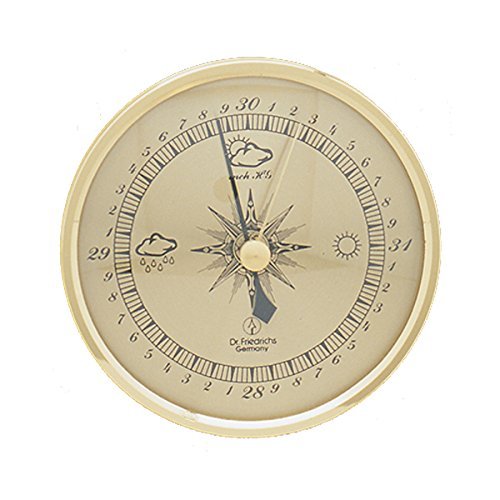 Precision Aneroid Barometer 3.25 inch Diameter Round Dial with Metal Bezel