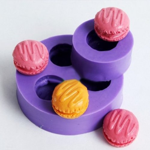 "F0350 Fondant Mini Macarons Silicone Cake Mould Soap Chocolate Mould (One hole)" shopping N3
