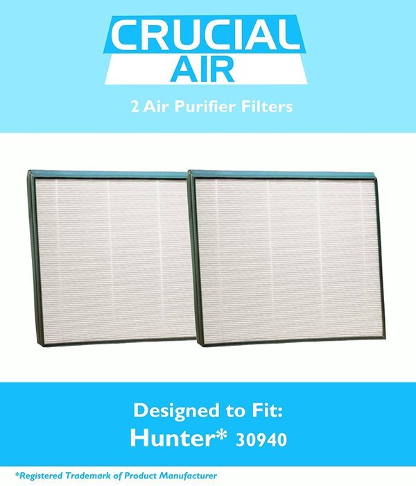 2 Hunter 30940 Air Purifier Filters Fit Models 30210, 30214, 30215, 30216, 30225, 30260, 30398, 30400 & 30401,...