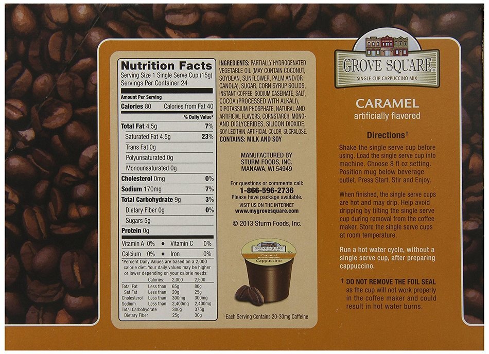 Grove Square Cappuccino, French Vanilla, 24 Count Single Serve Cups N3