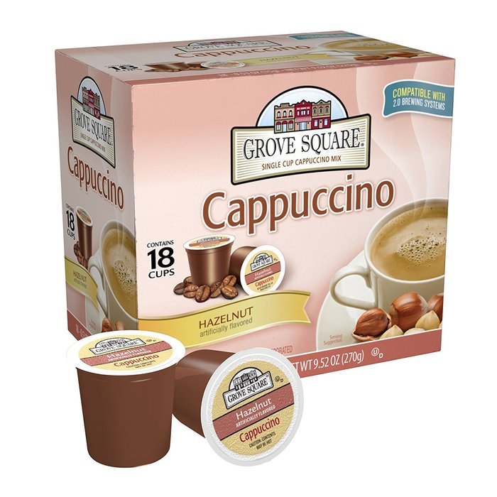 Grove Square Cappuccino, French Vanilla, 24 Count Single Serve Cups N6
