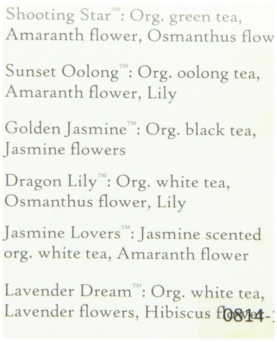 Numi Organic Tea Enchanted Blossoms Refill, Flowering Tea Variety Pack, 1.41 Ounce
