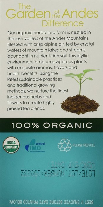 Garden of the Andes 100% Organic Herbal Tea, Rosehip and Hibiscus, 20-Count N63