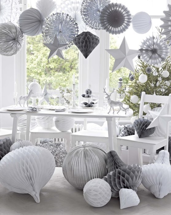 Talking Tables Decadent Dec's Silver Giant Honeycomb Bauble, 20", Silver N3