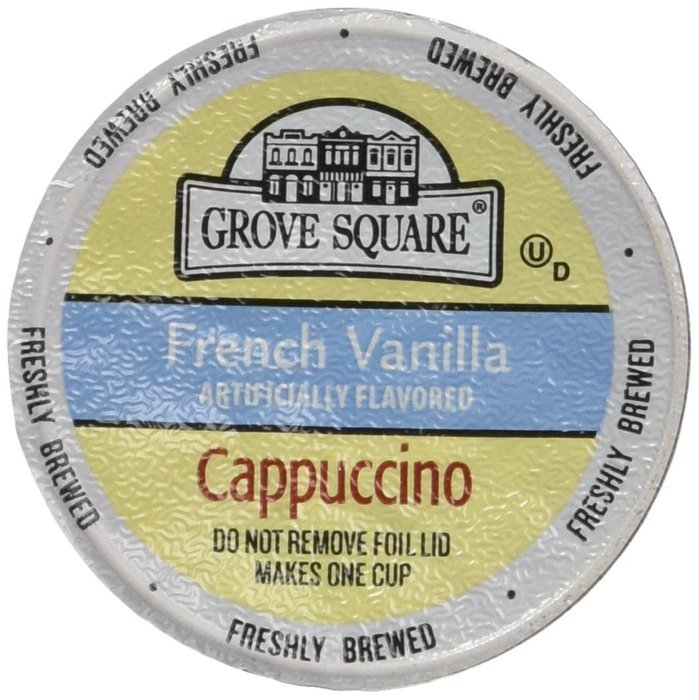 Grove Square Cappuccino, French Vanilla, 24 Count Single Serve Cups N9
