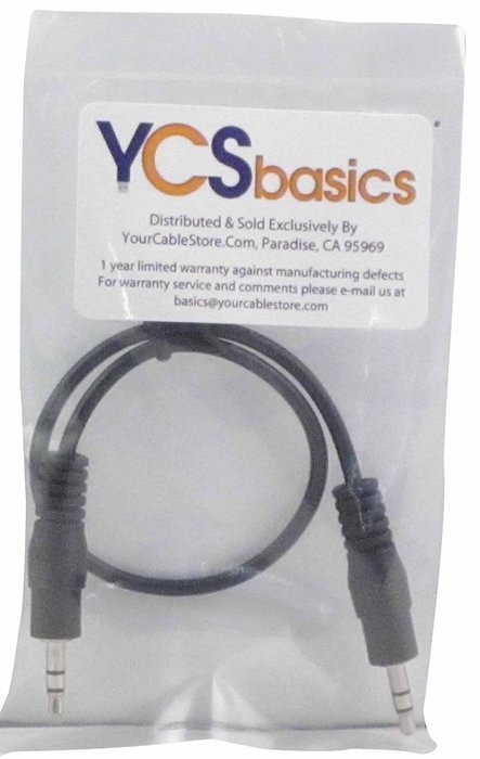 YCS Basics 50 Foot 3.5mm Male to Male Stereo Audio Cable Headphone / Phone / MP3 Cable- For Your Car AUX Port,...