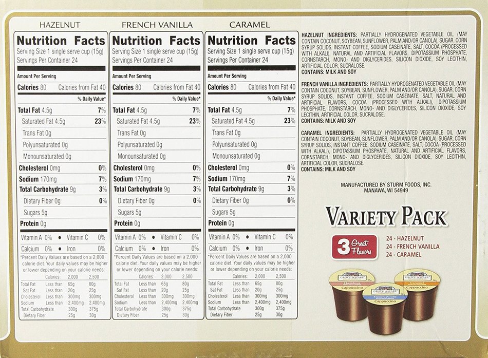 Grove Square Cappuccino, French Vanilla, 24 Count Single Serve Cups N12