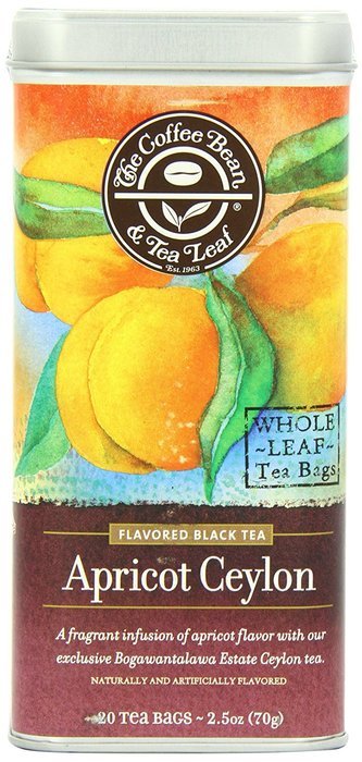 The Coffee Bean & Tea Leaf, Tea, Hand-Picked Apricot Ceylon, 20-Count Tin N7