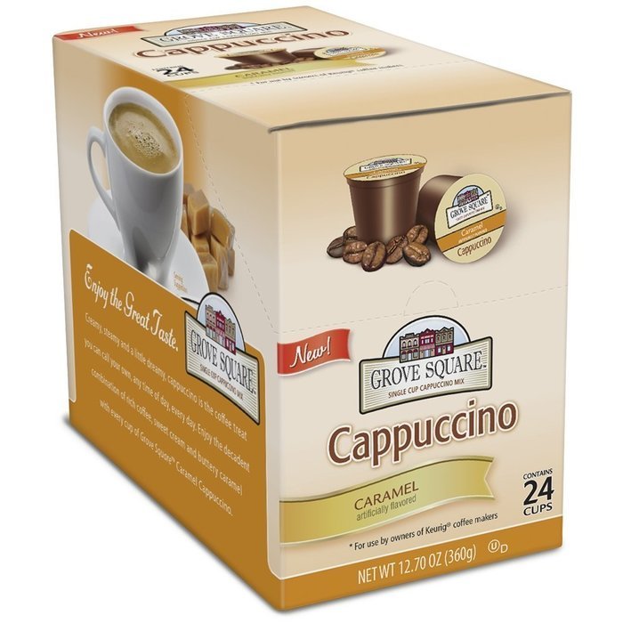Grove Square Cappuccino, French Vanilla, 24 Count Single Serve Cups N14
