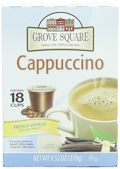 Grove Square Cappuccino, French Vanilla, 24 Count Single Serve Cups N16
