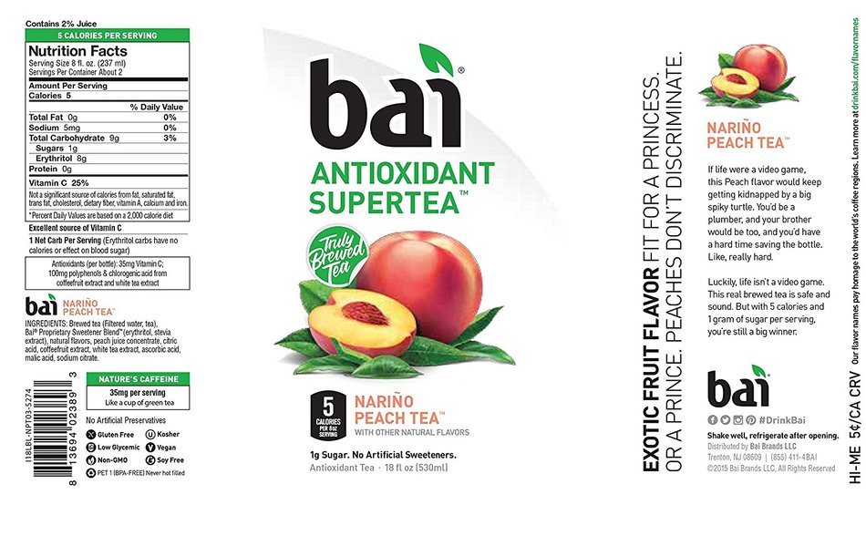 Bai Supertea Variety Pack, Antioxidant Infused Beverage, 18 Ounce (Pack of 12) N3