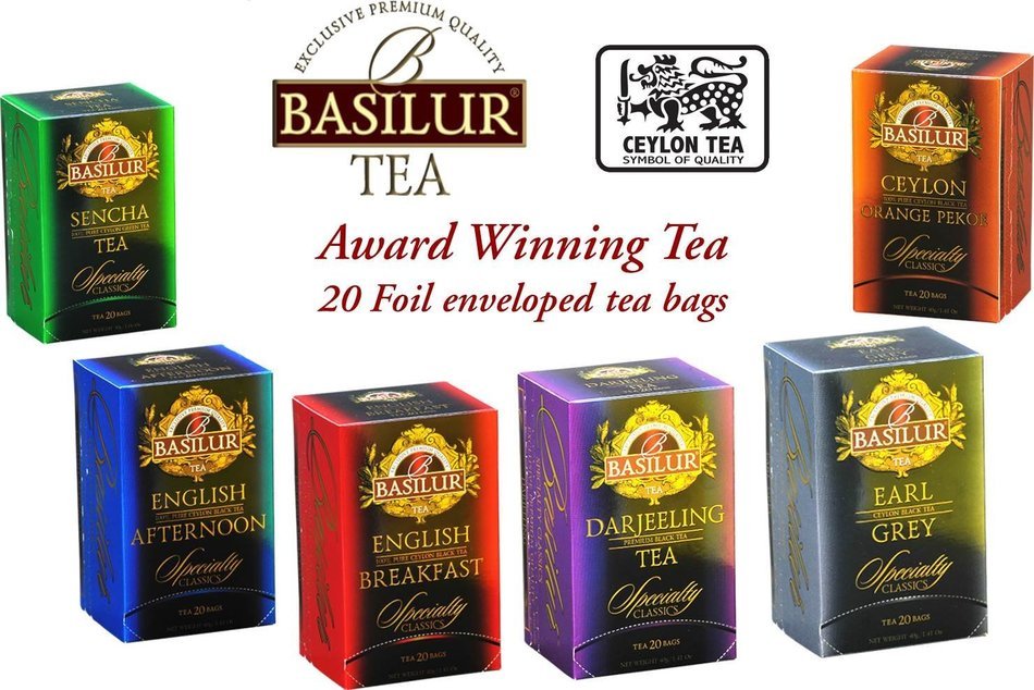 Basilur | Original English Breakfast Tea | Ultra- Premium Ceylon Black Tea | Specialty Classics Collection | Single... N18