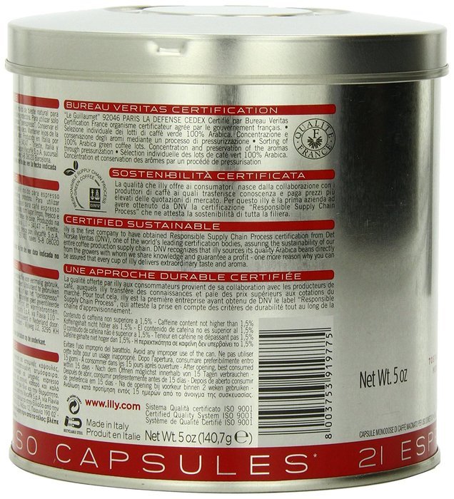 illy iperEspresso Capsules Medium Roasted Coffee, 5-Ounce, 21-Count Capsules N2