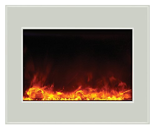 Amantii ZECL-30-3226-WHTGLS Electric Fireplace