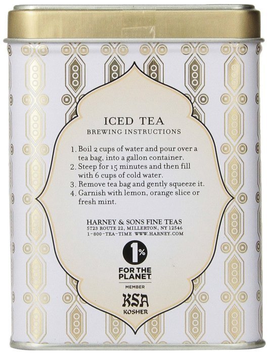 Harney & Sons Black Iced Tea, Peach, 6 Tea Bags