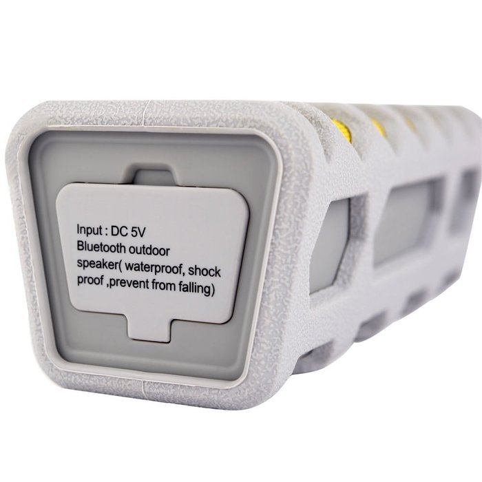 Bluetooth, Waterproof Indoor/ Outdoor Wireless Bluetooth Speakers, Built-In Microphone (Yellow/Gray) Rechargeable...