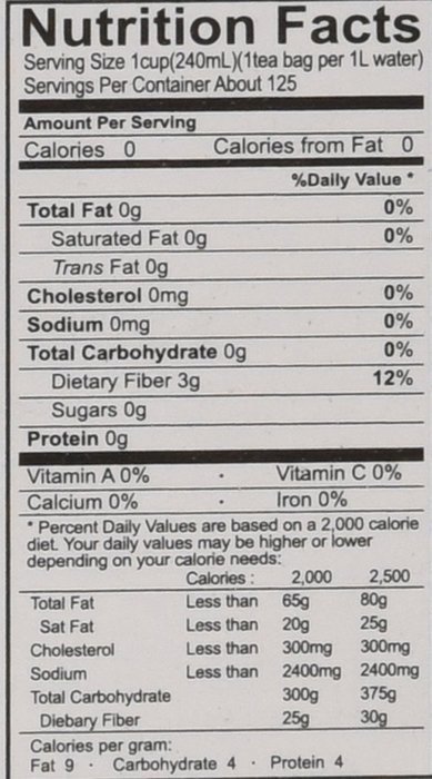 1 X 100% Organic Barley Tea, 10g X 30 Unbleached Teabags, Sugar Free, Caffeine Free