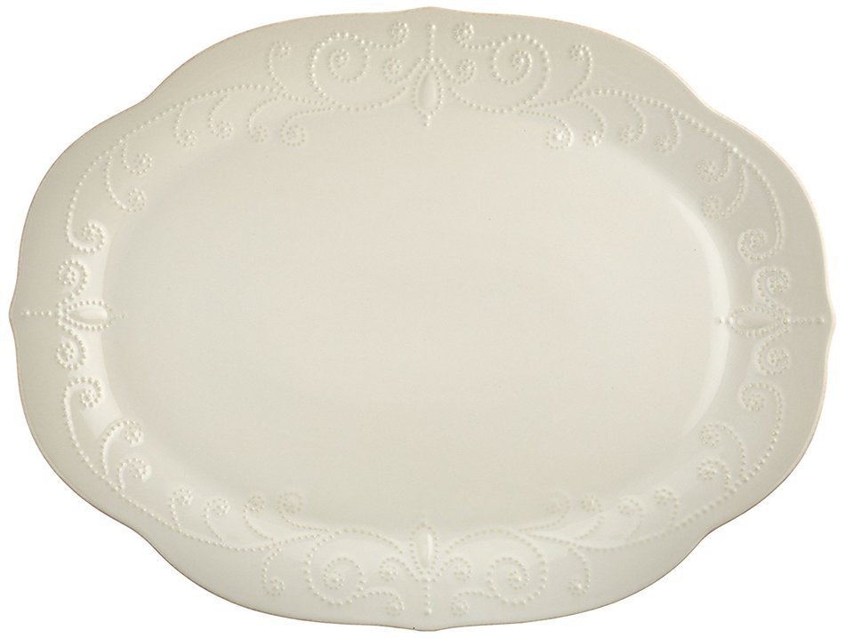 Lenox French Perle Oval Platter, White N46