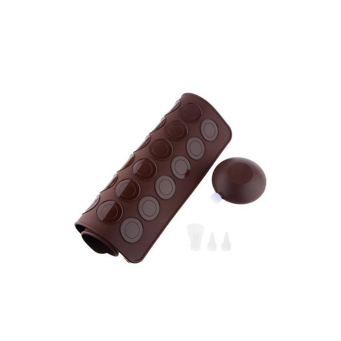 48-Hole Silicone Macaron Cake Mold Kit with Decorative Nozzle Transport Tools and Baking Mat Food-grade Kitchen... N2