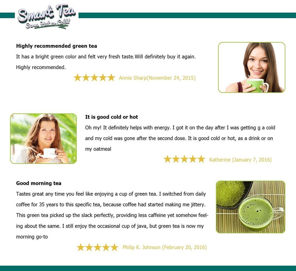 Smart Tea Instant Green Tea Powder - Pure Antioxidant Green Tea - no Fillers, Additives or Artificial Ingredients... N8