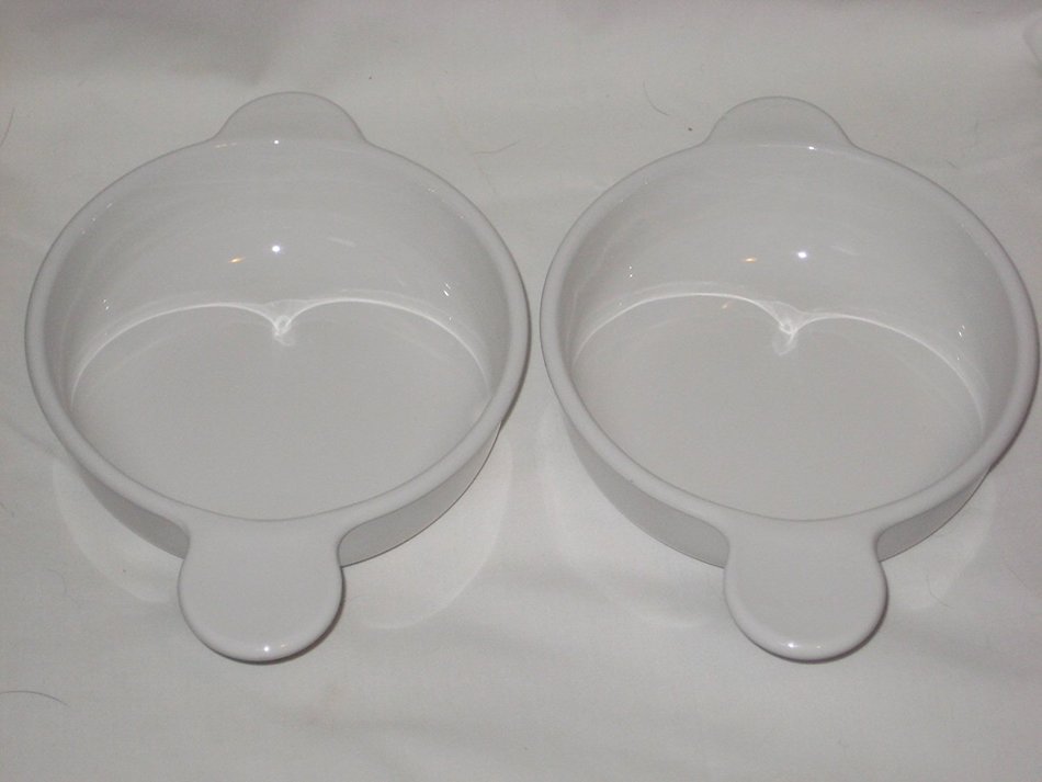 Set Of 2 - Corning White Grab-It - 24 Ounce Casserole Baking Dish