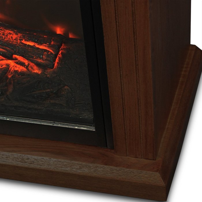 XtremepowerUS Infrared Quartz Electric Fireplace Heater Finish with Remote Controller (Walnut) N3