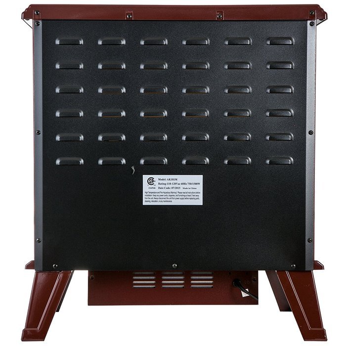 Golden Vantage 20" Freestanding Portable 1500W Adjustable 5200 BTU 2 Setting Tempered Glass Electric Fireplace... N8