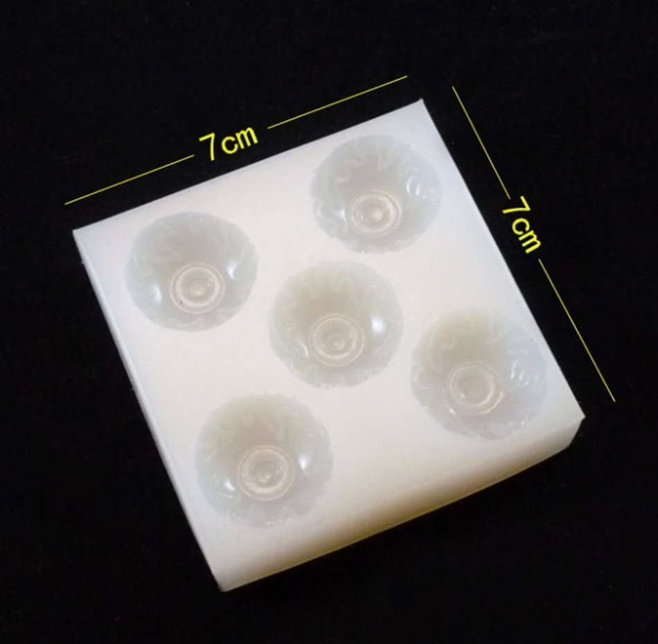 Yunko 5 Cavity Eyes Halloween 3D DIY Silicone Mould Cake Decorations Decorating Fondant Sugar Craft Molds