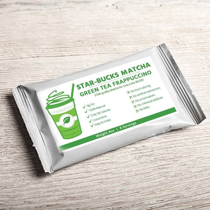 STAR-BUCK Matcha Latte Frappe Mix (16oz) - STAR Quality Matcha for a few BUCKS - Made with Certified 100% Organic...