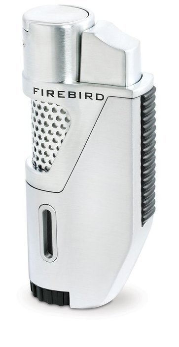 Firebird Rocket Lighter Single Jet Torch Flame - Silver