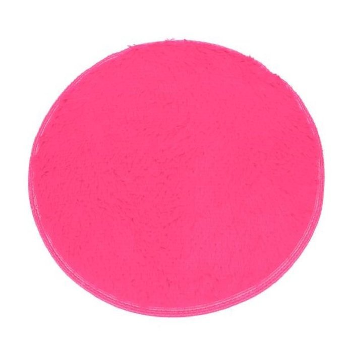 Kingfansion Soft Bath Bedroom Floor Shower Round Mat Rug Non-slip (Black ) N13