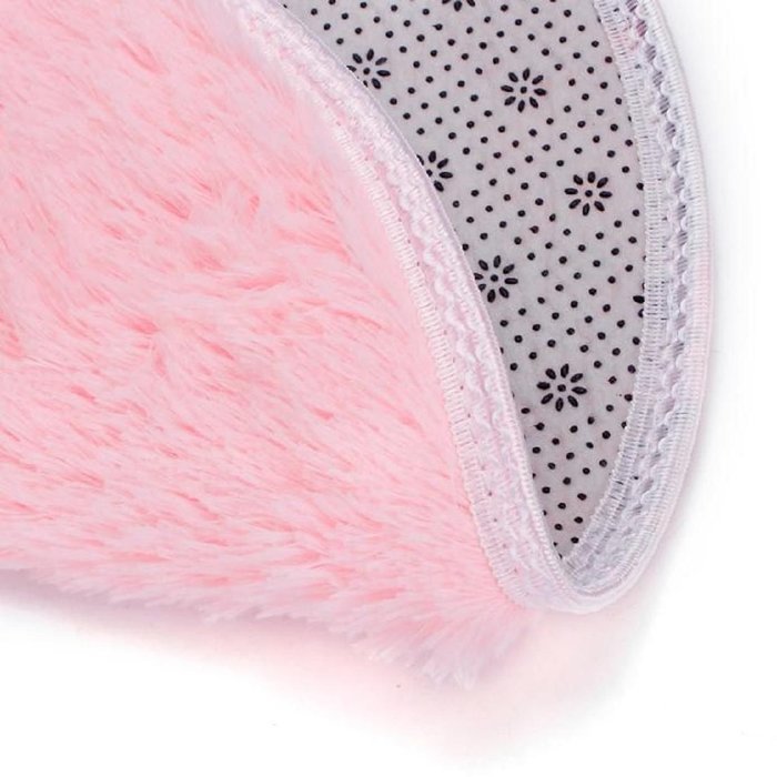 Kingfansion Soft Bath Bedroom Floor Shower Round Mat Rug Non-slip (Black ) N14
