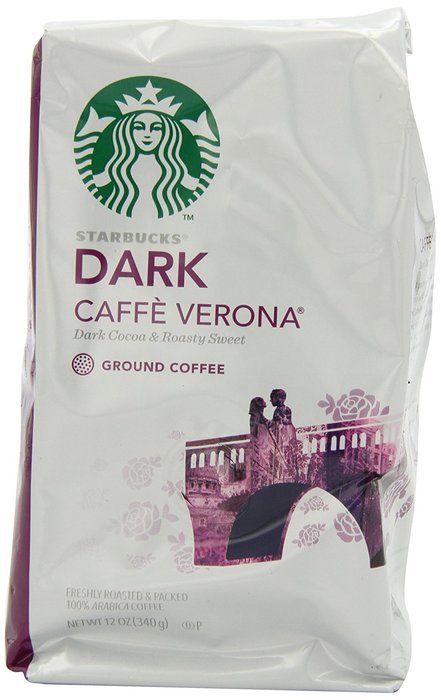Starbucks Caffe Verona Coffee, Dark, Ground, 12-Ounce Bags (Pack of 3)