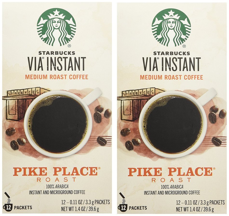 Starbucks VIA Ready Brew Pike Place Roast Coffee 12 Count - Pack of 2 N2