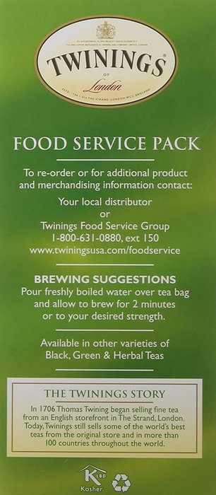 Twinings Green Tea with Jasmine, 25 Count N50