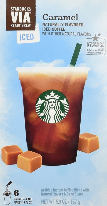 Starbucks VIA Ready Brew Iced Caramel Coffee (3 Pack/Boxes) 6 Packets Each Box N2