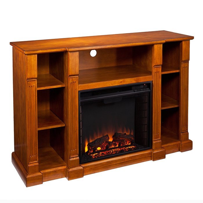 Kendall Electric Media Fireplace - Glazed Pine N4