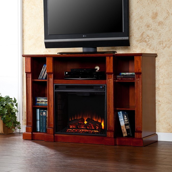 Kendall Electric Media Fireplace - Glazed Pine N6