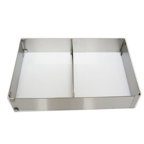 Stainless Steel Rectangle Mousse Ring Retractable Cake Ovenware N3