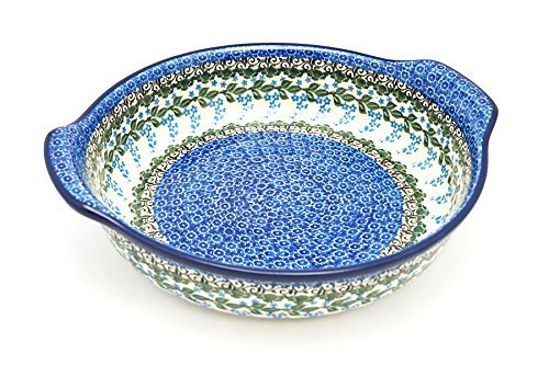 Polish Pottery Baker - Round with Grips - Large - Wisteria
