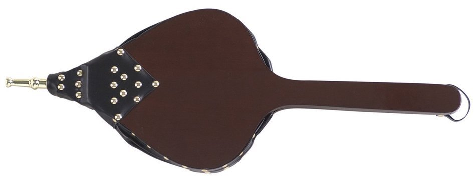 Uniflame, C-6173, 25 in. Dark Stained Hand Carved Bellow with Long Handle