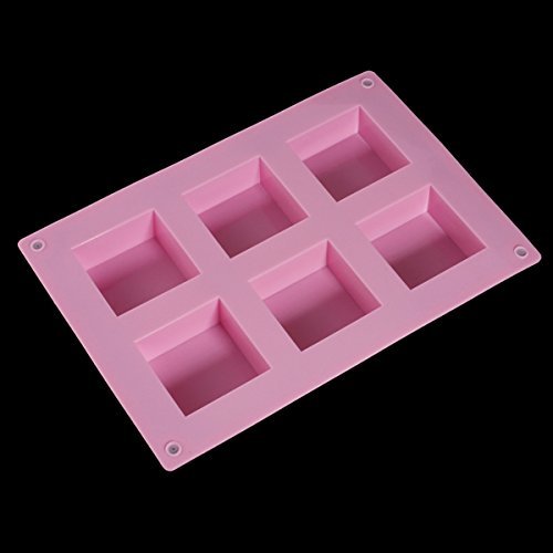 "Silicone 6-Cavity Square Chocolate Jelly Ice Cube Cake Mold Mould" shopping