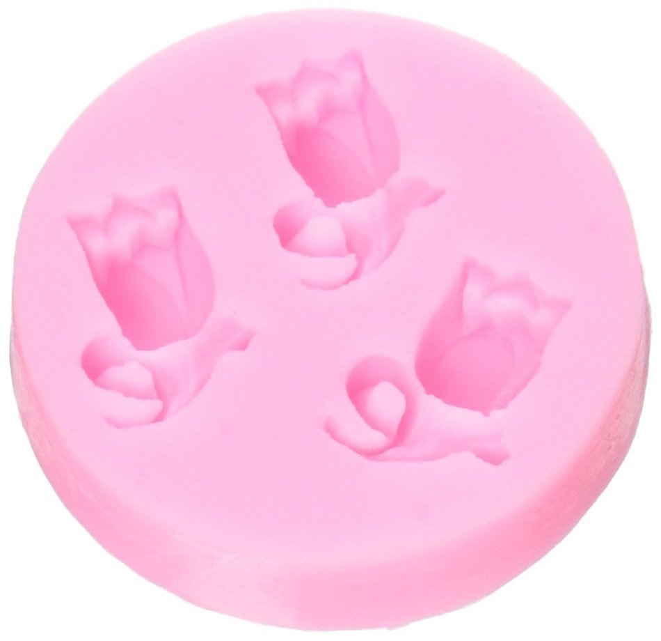 SHINA 2.2cm Tulip Flower Fondant Mold Silicone Sugar Craft Cake Decorating