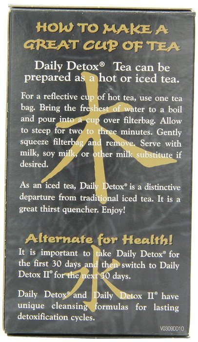 Daily Detox All Natural Tea, Decaffeinated Original Green Tea, 30 Count N6