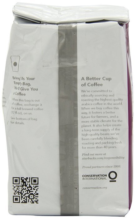 Starbucks Caffe Verona Coffee, Dark, Ground, 12-Ounce Bags (Pack of 3) N2